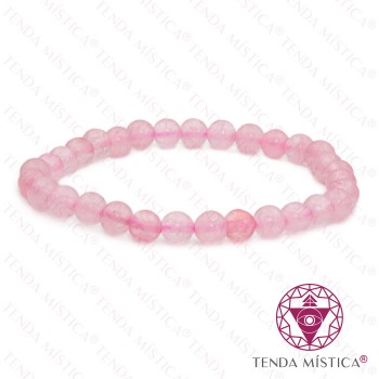 Pulseira Quartzo Rosa 6mm