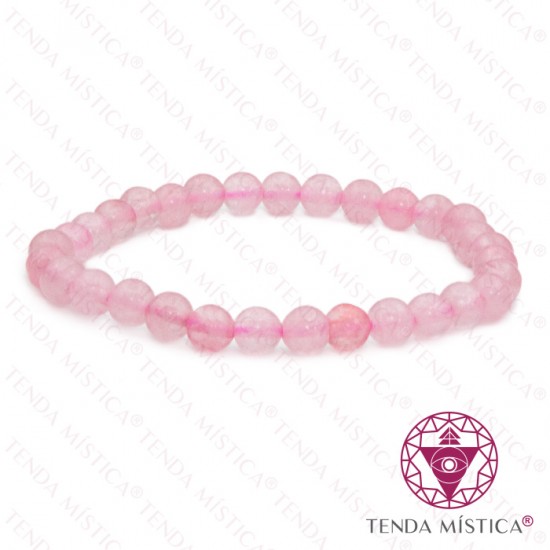 Pulseira Quartzo Rosa 6mm
