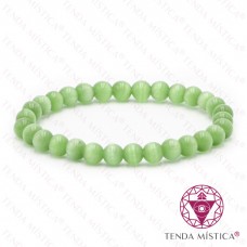 Pulseira Olho de Gato Verde Claro 6mm