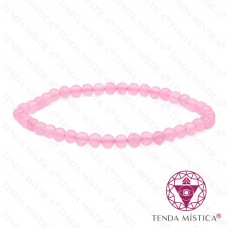 Pulseira Quartzo Rosa 4mm