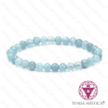 Pulseira Água Marinha 6mm