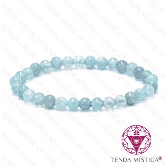 Pulseira Água Marinha 6mm