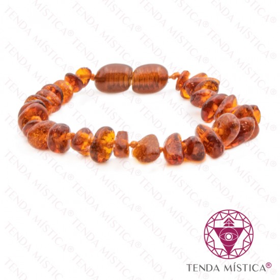 Pulseira Âmbar Whisky Bebé