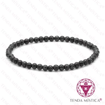 Pulseira Howlite Negra 4mm