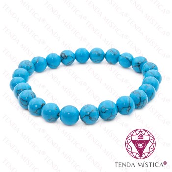 Pulseira Howlite Turquesa 8mm