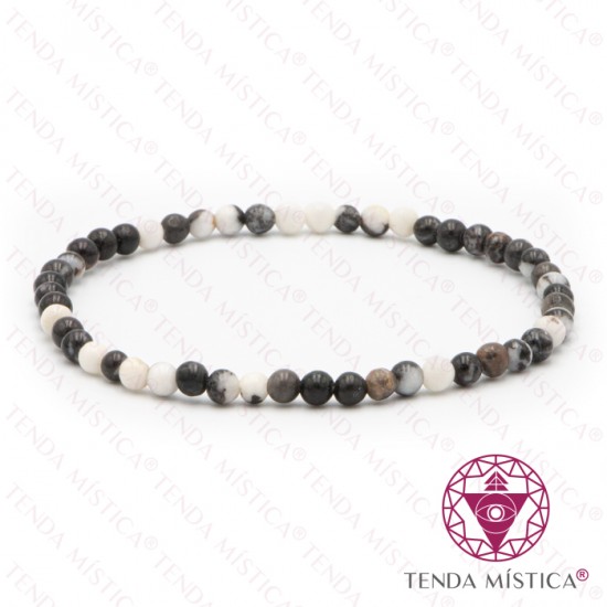 Pulseira Jaspe Zebra 4mm