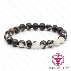 Pulseira Jaspe Zebra 8mm