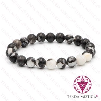 Pulseira Jaspe Zebra 8mm