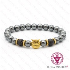 Pulseira Mochinho Dourado Hematite