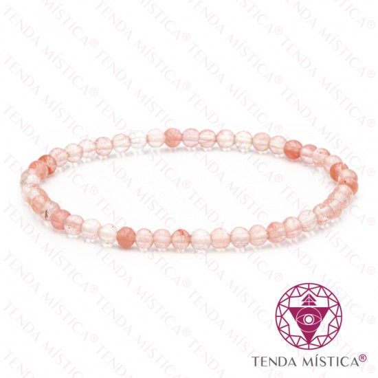 Pulseira Quartzo Cereja 4mm