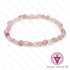 Pulseira Quartzo Morango Irregular