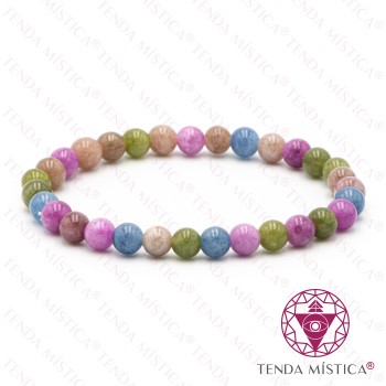 Pulseira Turmalina Multicolor - 6mm