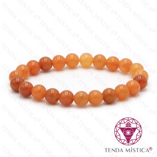 Pulseira Aventurina Laranja 8mm