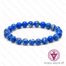 Pulseira Jaspe Imperial Azul 8mm