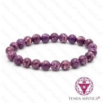 Pulseira Jaspe Imperial Roxo 8mm