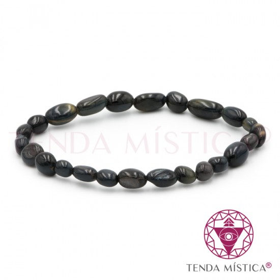 Pulseira Obsidiana Dourada Irregular