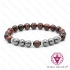 Pulseira Tripla Hematite & Olho de Boi