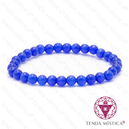 Pulseira Olho de Gato Azul Escuro 6mm