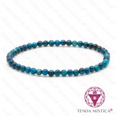 Pulseira Olho de Tigre Azul claro 4mm