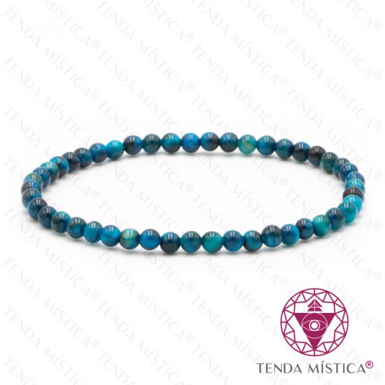 Pulseira Olho de Tigre Azul claro 4mm