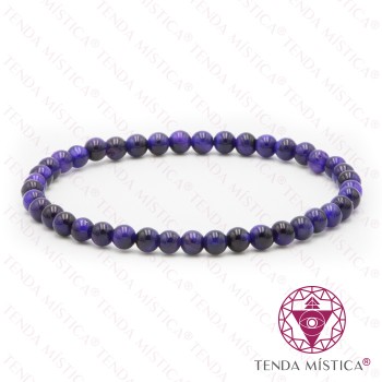 Pulseira Olho de Tigre Roxo 4mm