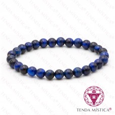 Pulseira Olho de Tigre Azul escuro 6mm