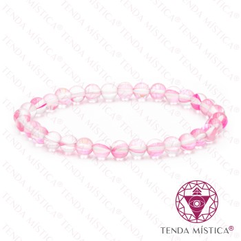 Pulseira Aura Rosa 6mm
