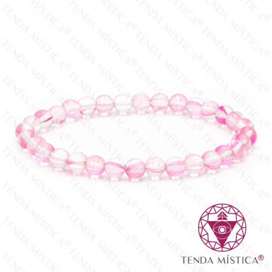 Pulseira Aura Rosa 6mm