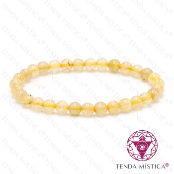Pulseira Quartzo Dourado 6mm