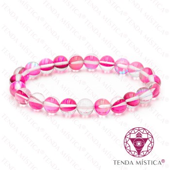 Pulseira Quartzo Aura Rosa 8mm