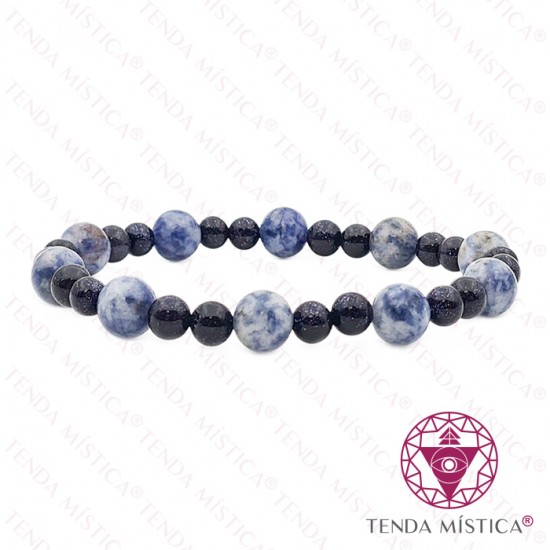 Pulseira 2 Correntes Protetoras - Sodalite & Estrela