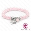 Pulseira Quartzo Rosa Árvore Da Vida