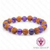 Pulseira Rudraksha + Ametista
