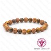 Pulseira Rudraksha + Olho de Tigre 8mm