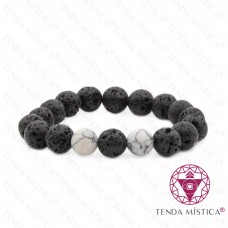 Pulseira Signo Carneiro Howlite Branca Criança