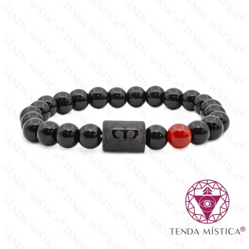 Pulseira Signo Carneiro Ágata Fogo
