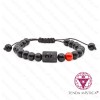 Pulseira Signo Ajustável Leão Ágata Fogo