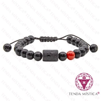 Pulseira Signo Ajustável Sagitário Ágata Fogo
