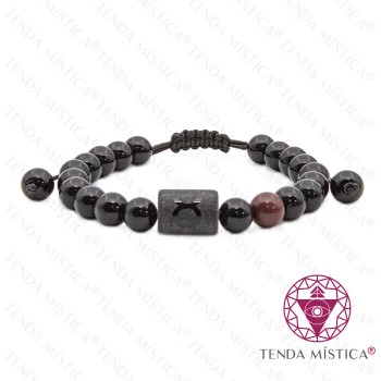 Pulseira Signo Ajustável Touro Olho de Boi