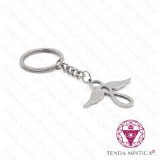 Porta Chaves Prata Anjo Infinito