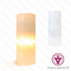 Selenite Candeeiro Cilindro 20 cm