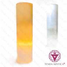 Selenite Candeeiro Cilindro 30 cm