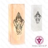 Selenite Candeeiro Retangular Ganesh Preto