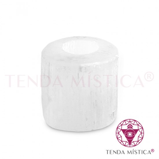 Selenite Castiçal Cilindro 