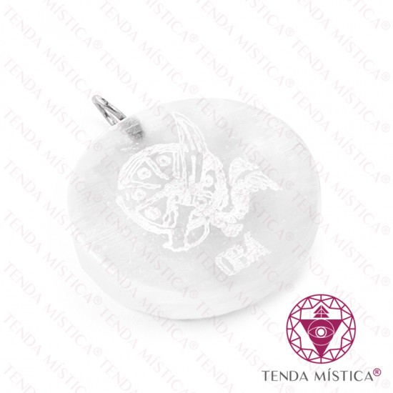 Pendente Selenite Círculo Obá