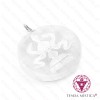 Pendente Selenite Círculo Oxumaré