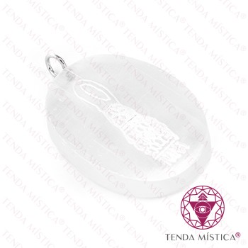 Pendente Selenite Oval Nanã