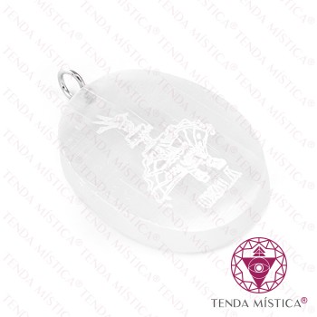 Pendente Selenite Oval Oxalá