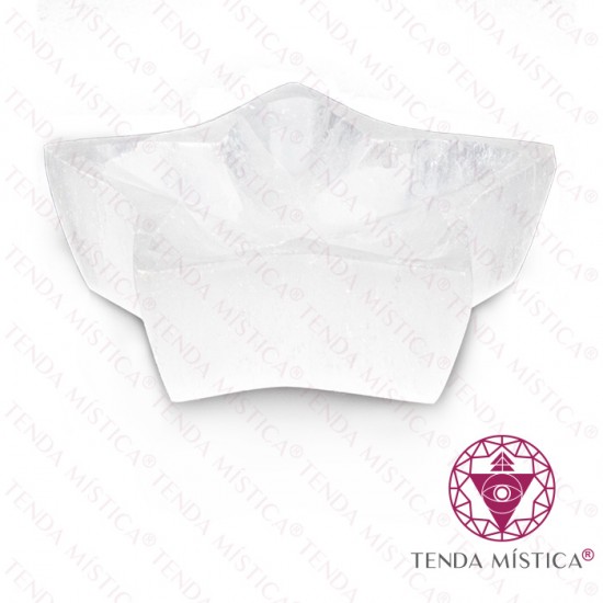 Selenite Taça Estrela 8cm