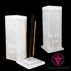 Selenite Incensário Torre